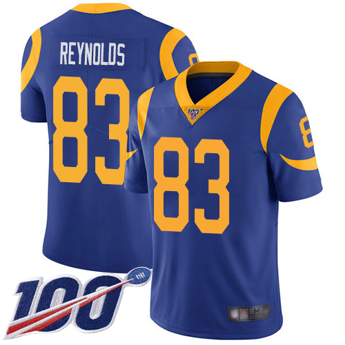 Los Angeles Rams Limited Royal Blue Men Josh Reynolds Alternate Jersey NFL Football #83 100th Season Vapor Untouchable